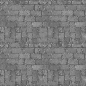 Textures   -   ARCHITECTURE   -   PAVING OUTDOOR   -   Concrete   -   Blocks damaged  - Concrete paving outdoor damaged texture seamless 05499 - Displacement