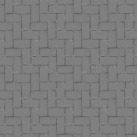 Textures   -   ARCHITECTURE   -   PAVING OUTDOOR   -   Concrete   -   Herringbone  - Concrete paving herringbone outdoor texture seamless 05810 - Displacement
