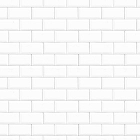 Textures   -   ARCHITECTURE   -   BRICKS   -   White Bricks  - White metro bricks texture seamless 00511 - Ambient occlusion