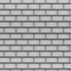 Textures   -   ARCHITECTURE   -   BRICKS   -   White Bricks  - White metro bricks texture seamless 00511 - Displacement