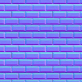 Textures   -   ARCHITECTURE   -   BRICKS   -   White Bricks  - White metro bricks texture seamless 00511 - Normal