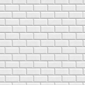 Textures   -   ARCHITECTURE   -   BRICKS   -  White Bricks - White metro bricks texture seamless 00511