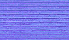 Textures   -   ARCHITECTURE   -   WALLS TILE OUTSIDE  - Clay bricks wall cladding PBR texture seamless 21723 - Normal