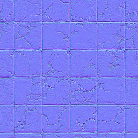 Textures   -   ARCHITECTURE   -   PAVING OUTDOOR   -   Concrete   -   Blocks damaged  - Concrete paving outdoor damaged texture seamless 05503 - Normal