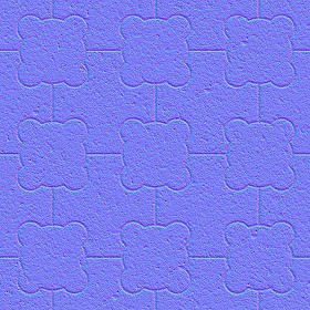 Textures   -   ARCHITECTURE   -   PAVING OUTDOOR   -   Concrete   -   Blocks mixed  - Paving concrete mixed size texture seamless 05585 - Normal