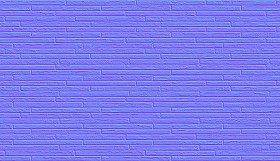 Textures   -   ARCHITECTURE   -   WALLS TILE OUTSIDE  - Clay bricks wall cladding PBR texture seamless 21726 - Normal