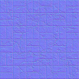 Textures   -   ARCHITECTURE   -   PAVING OUTDOOR   -   Concrete   -   Blocks damaged  - Concrete paving outdoor damaged texture seamless 05504 - Normal