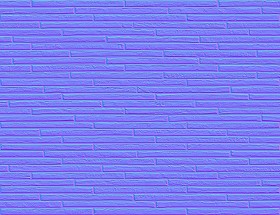 Textures   -   ARCHITECTURE   -   WALLS TILE OUTSIDE  - Clay bricks wall cladding PBR texture seamless 21727 - Normal