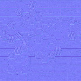 Textures   -   ARCHITECTURE   -   TILES INTERIOR   -   Hexagonal mixed  - Hexagonal tile texture seamless 18114 - Normal