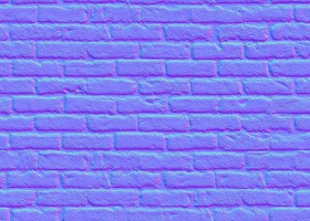 Textures   -   ARCHITECTURE   -   BRICKS   -   Damaged bricks  - Damaged bricks texture seamless 00129 - Normal