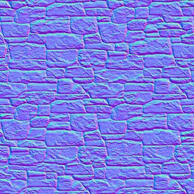 Textures   -   ARCHITECTURE   -   STONES WALLS   -   Claddings stone   -   Exterior  - Wall cladding stone texture seamless 19008 - Normal