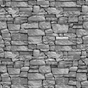 Textures   -   ARCHITECTURE   -   STONES WALLS   -   Claddings stone   -   Exterior  - Wall cladding stone texture seamless 19009 - Displacement