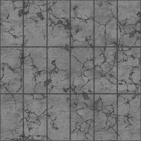 Textures   -   ARCHITECTURE   -   PAVING OUTDOOR   -   Concrete   -   Blocks damaged  - Concrete paving outdoor damaged texture seamless 05511 - Displacement