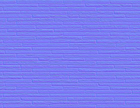 Textures   -   ARCHITECTURE   -   WALLS TILE OUTSIDE  - Clay bricks wall cladding PBR texture seamless 21734 - Normal