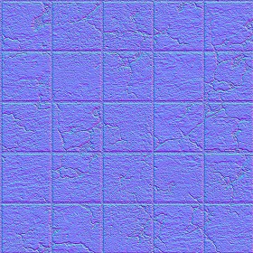 Textures   -   ARCHITECTURE   -   PAVING OUTDOOR   -   Concrete   -   Blocks damaged  - Concrete paving outdoor damaged texture seamless 05512 - Normal
