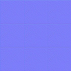 Textures   -   ARCHITECTURE   -   TILES INTERIOR   -   Stone tiles  - Lava square ornate tile texture seamless 15992 - Normal