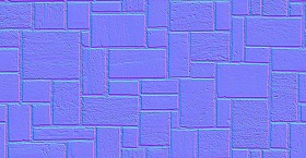 Textures   -   ARCHITECTURE   -   STONES WALLS   -   Claddings stone   -   Exterior  - travertine wall cladding texture seamless 21421 - Normal