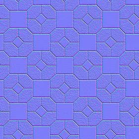 Textures   -   ARCHITECTURE   -   PAVING OUTDOOR   -   Concrete   -   Blocks mixed  - Paving concrete mixed size texture seamless 05597 - Normal
