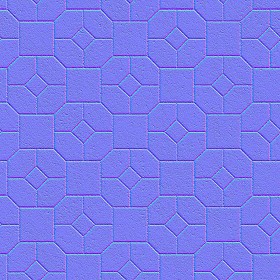 Textures   -   ARCHITECTURE   -   PAVING OUTDOOR   -   Concrete   -   Blocks mixed  - Paving concrete mixed size texture seamless 05598 - Normal