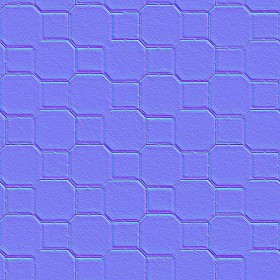 Textures   -   ARCHITECTURE   -   PAVING OUTDOOR   -   Concrete   -   Blocks regular  - Paving outdoor concrete regular block texture seamless 05663 - Normal