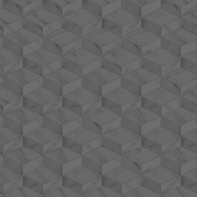 Textures   -   ARCHITECTURE   -   TILES INTERIOR   -   Marble tiles   -   Marble geometric patterns  - White marble tiles cubes texture seamless 21149 - Displacement