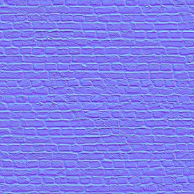 Textures   -   ARCHITECTURE   -   BRICKS   -   Damaged bricks  - Damaged bricks texture seamless 00140 - Normal
