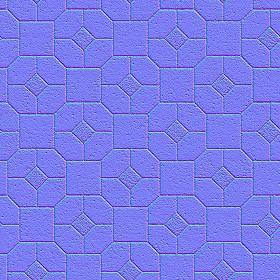 Textures   -   ARCHITECTURE   -   PAVING OUTDOOR   -   Concrete   -   Blocks mixed  - Paving concrete mixed size texture seamless 05600 - Normal