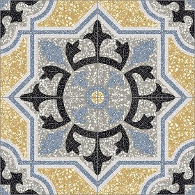 Textures   -   ARCHITECTURE   -   TILES INTERIOR   -  Terrazzo - terrazzo cementine tiles pbr texture seamless 22099