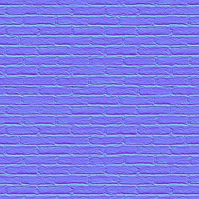 Textures   -   ARCHITECTURE   -   BRICKS   -   Colored Bricks   -   Rustic  - black painted brick wall PBR texture seamless 22023 - Normal