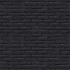 Textures   -   ARCHITECTURE   -   BRICKS   -   Colored Bricks   -  Rustic - black painted brick wall PBR texture seamless 22023
