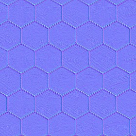 Textures   -   ARCHITECTURE   -   TILES INTERIOR   -   Hexagonal mixed  - hexagonal ceramic tiles texture seamless 21397 - Normal