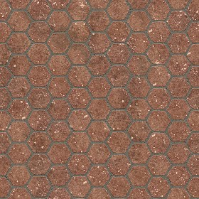 Textures   -   ARCHITECTURE   -   PAVING OUTDOOR   -  Hexagonal - Terracotta paving outdoor hexagonal texture seamless 06024