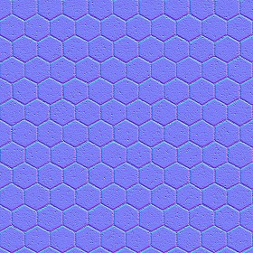 Textures   -   ARCHITECTURE   -   PAVING OUTDOOR   -   Hexagonal  - Terracotta paving outdoor hexagonal texture seamless 06025 - Normal