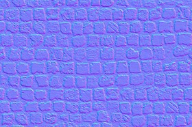 Textures   -   ARCHITECTURE   -   ROADS   -   Paving streets   -   Damaged cobble  - Damaged cobblestone texture seamless 21236 - Normal