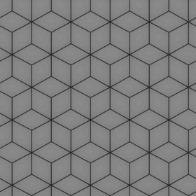 Textures   -   ARCHITECTURE   -   TILES INTERIOR   -   Hexagonal mixed  - Black ceramic hexagon tile PBR texture seamless 21839 - Displacement