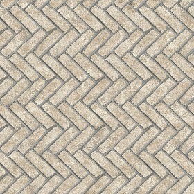 Textures   -   ARCHITECTURE   -   PAVING OUTDOOR   -   Concrete   -  Herringbone - Concrete paving herringbone outdoor texture seamless 05836