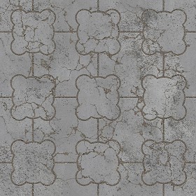 Textures   -   ARCHITECTURE   -   PAVING OUTDOOR   -   Concrete   -  Blocks damaged - Concrete paving outdoor damaged texture seamless 05526