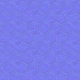 Textures   -   ARCHITECTURE   -   PAVING OUTDOOR   -   Hexagonal  - Concrete paving outdoor hexagonal texture seamless 06029 - Normal