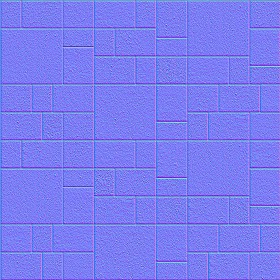 Textures   -   ARCHITECTURE   -   PAVING OUTDOOR   -   Pavers stone   -   Blocks mixed  - Pavers stone mixed size texture seamless 06135 - Normal