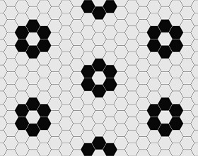 Textures   -   ARCHITECTURE   -   TILES INTERIOR   -  Hexagonal mixed - Hexagon tiles white black pbr texture seamlees 22223