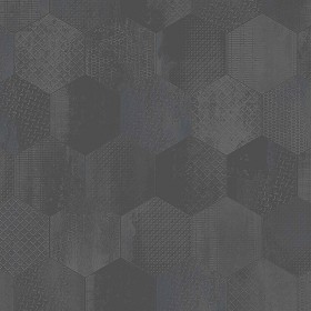 Textures   -   ARCHITECTURE   -   TILES INTERIOR   -   Hexagonal mixed  - Hexagonal tiles metal effect pbr texture seamless 22337 - Specular