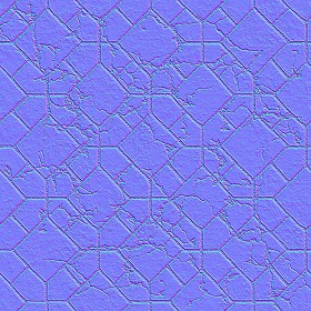 Textures   -   ARCHITECTURE   -   PAVING OUTDOOR   -   Concrete   -   Blocks damaged  - Concrete paving outdoor damaged texture seamless 05534 - Normal