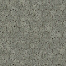 Textures   -   ARCHITECTURE   -   PAVING OUTDOOR   -  Hexagonal - Dirty stone paving outdoor hexagonal texture seamless 06036