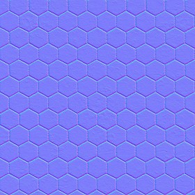 Textures   -   ARCHITECTURE   -   PAVING OUTDOOR   -   Hexagonal  - Dirty stone paving outdoor hexagonal texture seamless 06037 - Normal