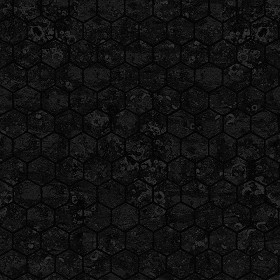 Textures   -   ARCHITECTURE   -   PAVING OUTDOOR   -   Hexagonal  - Dirty stone paving outdoor hexagonal texture seamless 06037 - Specular