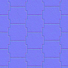 Textures   -   ARCHITECTURE   -   PAVING OUTDOOR   -   Concrete   -   Blocks mixed  - Paving concrete mixed size texture seamless 05617 - Normal