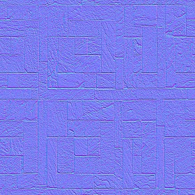 Textures   -   ARCHITECTURE   -   PAVING OUTDOOR   -   Pavers stone   -   Blocks mixed  - Pavers stone mixed size texture seamless 06145 - Normal