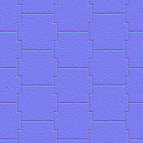 Textures   -   ARCHITECTURE   -   PAVING OUTDOOR   -   Concrete   -   Blocks mixed  - Paving concrete mixed size texture seamless 05619 - Normal