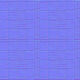 Textures   -   ARCHITECTURE   -   PAVING OUTDOOR   -   Concrete   -   Blocks damaged  - Concrete paving outdoor damaged texture seamless 05485 - Normal