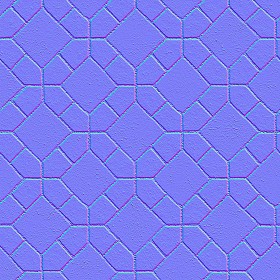 Textures   -   ARCHITECTURE   -   PAVING OUTDOOR   -   Concrete   -   Blocks mixed  - Paving concrete mixed size texture seamless 05567 - Normal